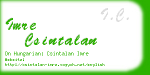 imre csintalan business card